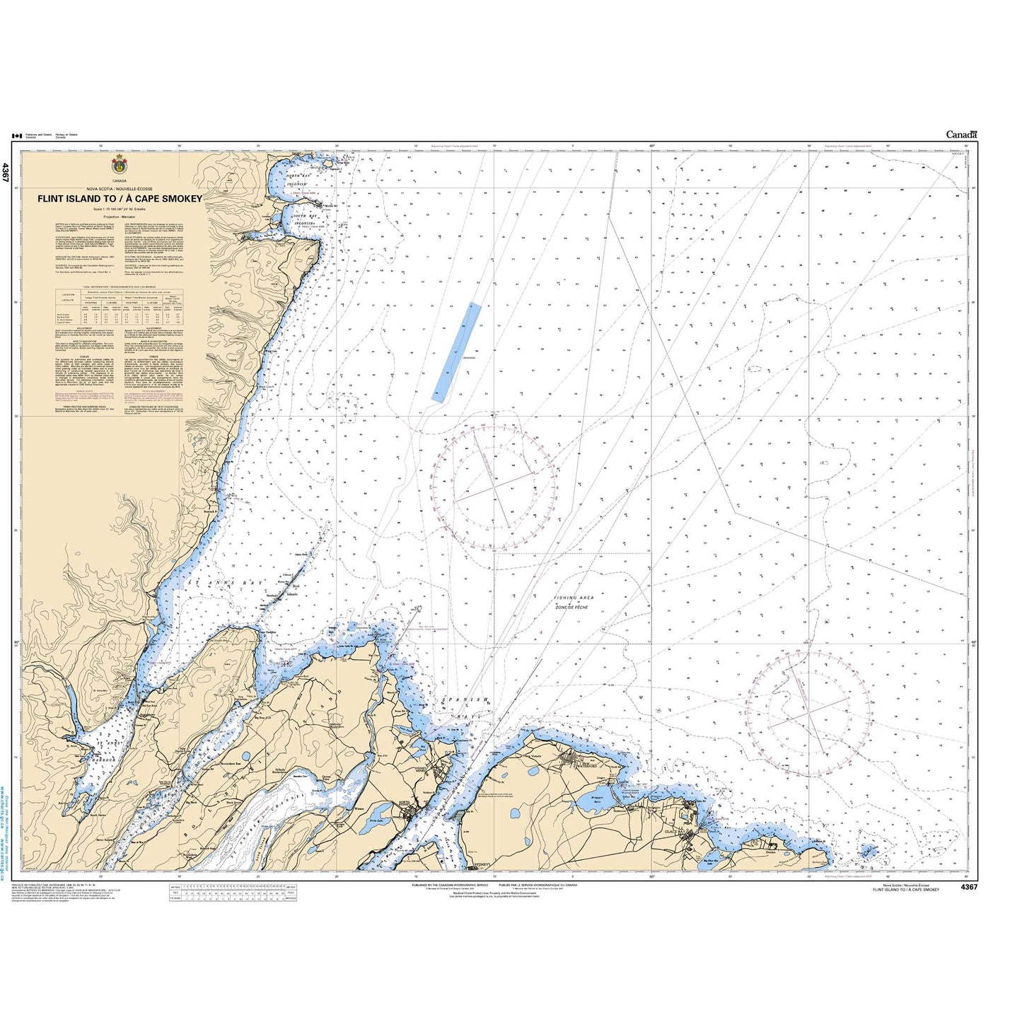 Paradise Clay CAN4367 CHS Chart Flint Island to/ Cape Smokey