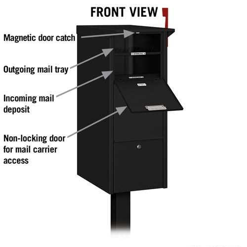 Mailboxes 4375BLK Salsbury Mail Package Drop - Black