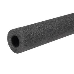 Jones Stephens I55058 5/8" ID (1/2" CTS 3/8" IPS) Semi-Slit Black Polyethylene Foam Pipe Insulation, 1" Wall Thickness, 120 ft. per Carton