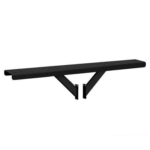 Mailboxes 4384BLK Salsbury Spreader - 4 Wide with 2 Supporting Arms - for Roadside Mailboxes - Black