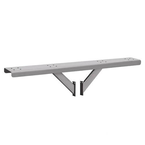 Mailboxes 4384SLV Salsbury Spreader - 4 Wide with 2 Supporting Arms - for Roadside Mailboxes - Silver