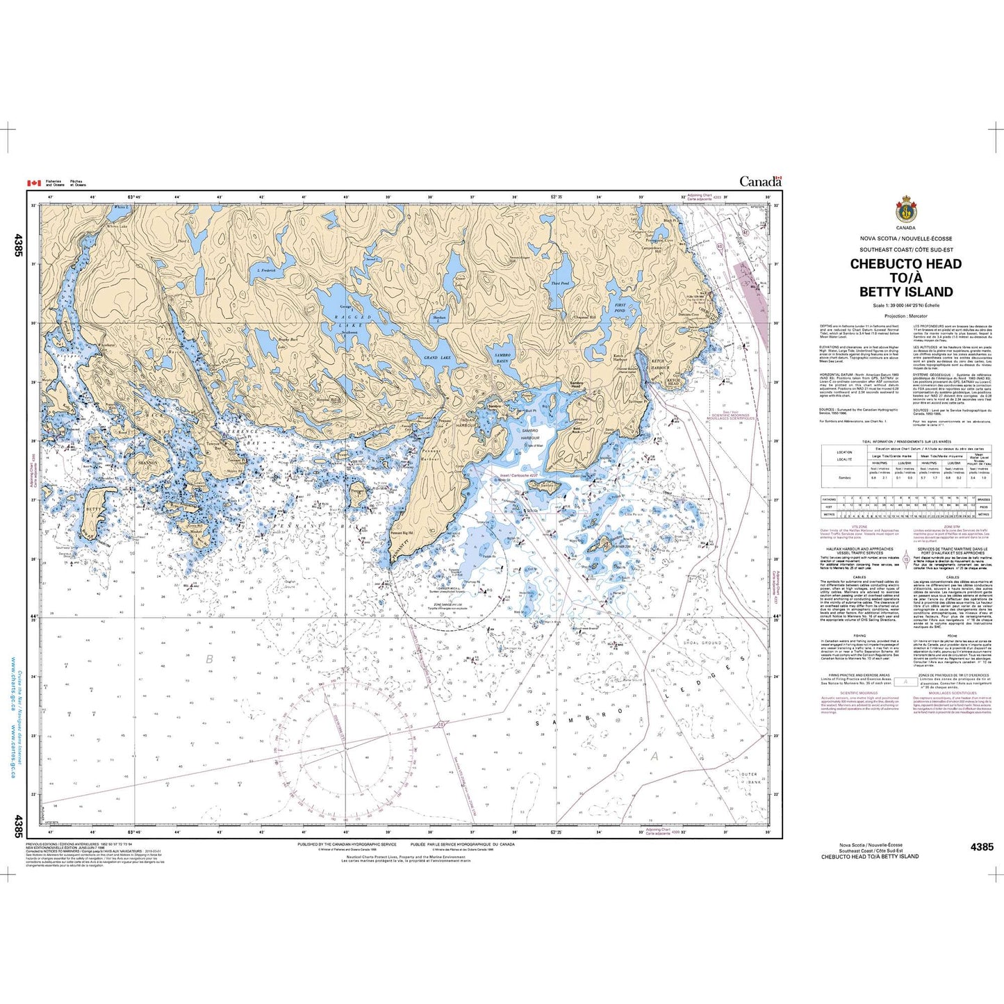 Paradise Clay CAN4385 CHS Chart Chebucto Head to/ Betty Island