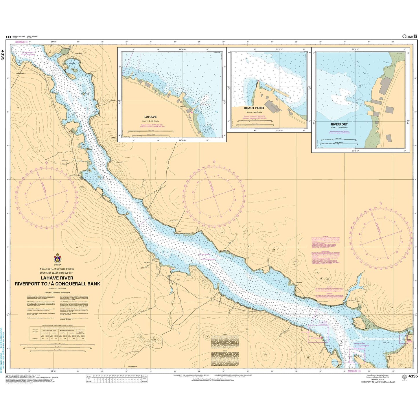 Paradise Clay CAN4395 CHS LaHave River - Riverport to/ Conquerall Bank