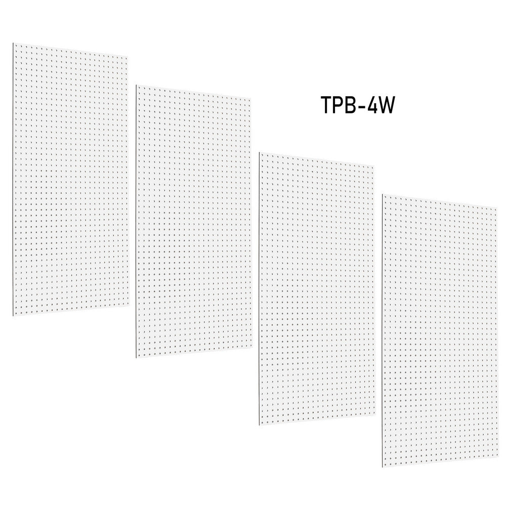 Triton Products TPB-4W (4) 24" x 48" x 1/4" White HDF Pegboards