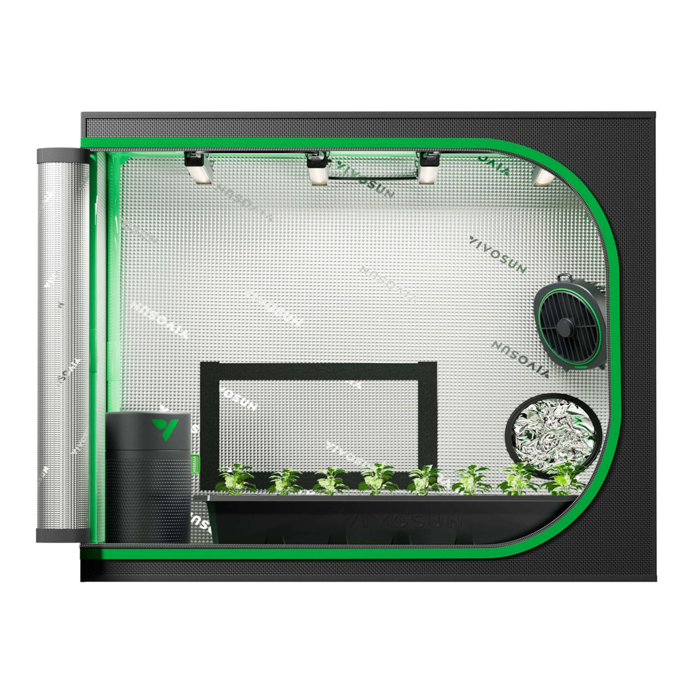 Vivosun Clone Tent Kit with GrowHub A22 Controller, T5 Full-Spectrum Grow Light, Seed Starter Kits, for Indoor Plant Germination, 24" x 16" x 20"