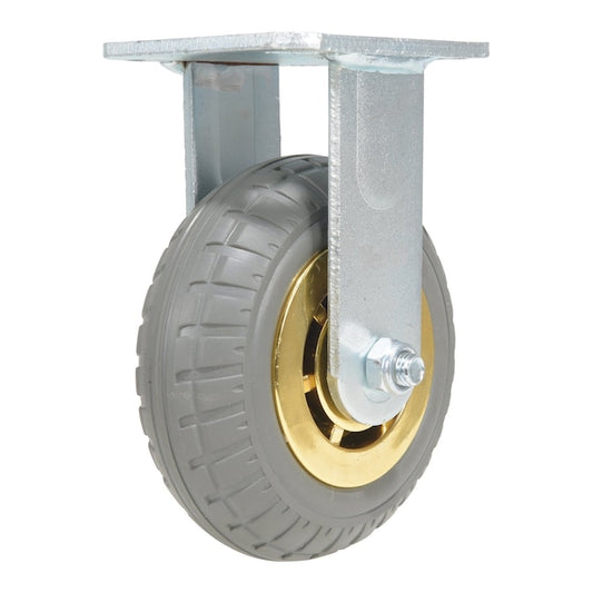 Vestil CST-VE-6X2FF-R Flat-Free Rigid Caster 6 In. Diameter x 2 In. Width 617 Lb. Capacity Dark Gray/Gold