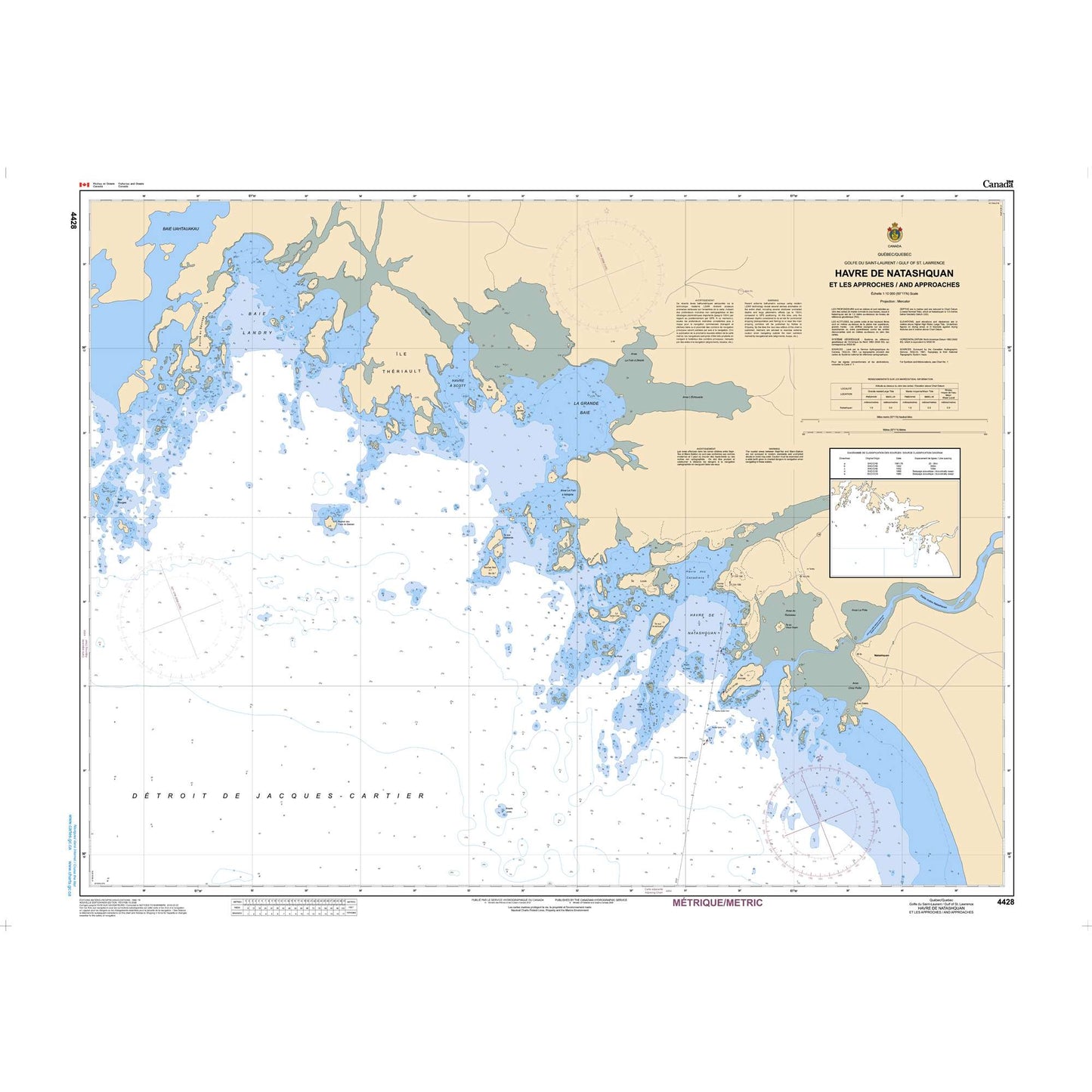 Paradise Clay CAN4428 CHS Chart Havre de Natashquan et les approches/and Approaches