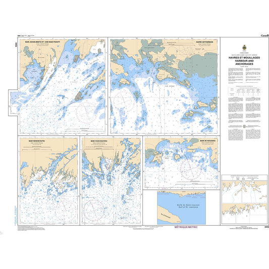 Paradise Clay CAN4452 CHS Chart Havres et Mouillages - Harbours and Anchorages - Côte-Nord/North Shore