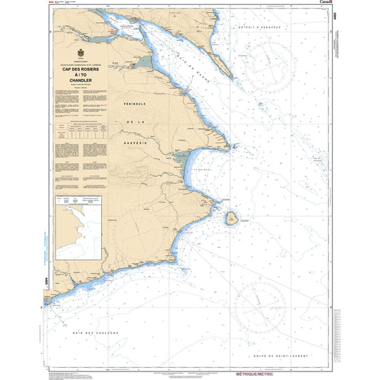 Paradise Clay CAN4485 CHS Chart Cap des Rosiers /to Chandler