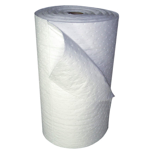 Oil Dri L90813 30" x 150' White Bonded 15" x 18" Perf MW Oil-Only Sorbent Roll (Price/Roll)