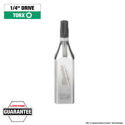 Milwaukee Tool 45-34-1003 1/4" Drive T20 TORX Bit Socket, 1 EA