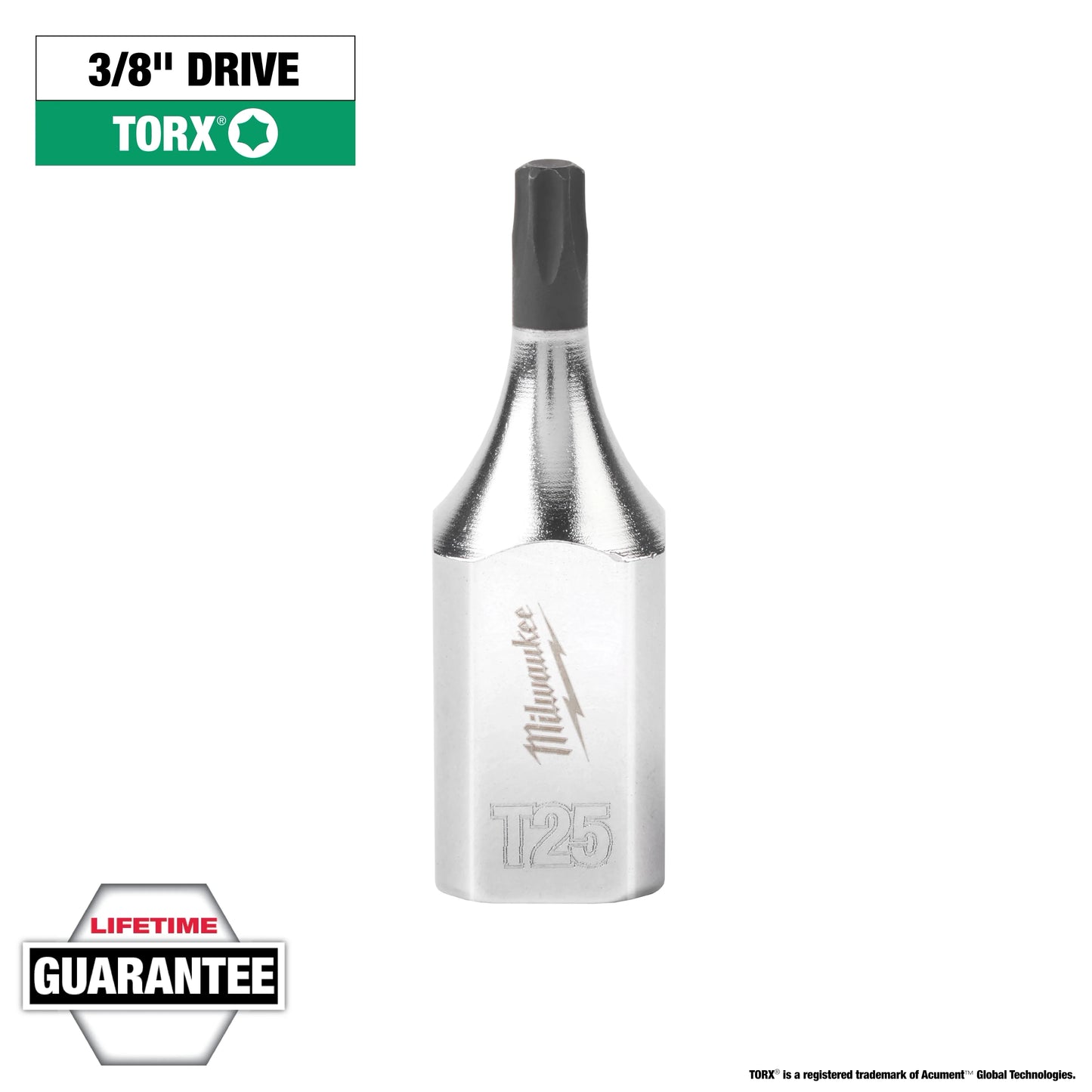 Milwaukee Tool 45-34-1011 3/8" Drive T25 TORX Bit Socket, 1 EA