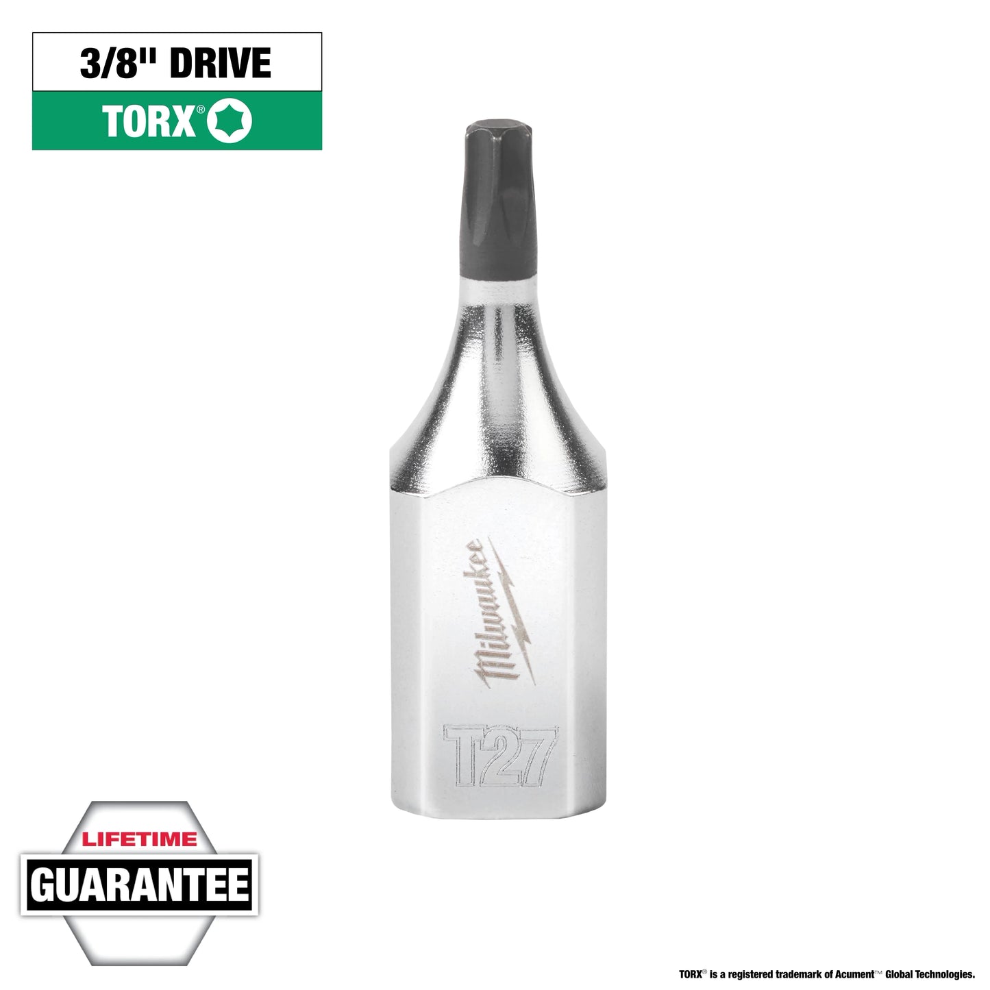 Milwaukee Tool 45-34-1012 3/8" Drive T27 TORX Bit Socket, 1 EA