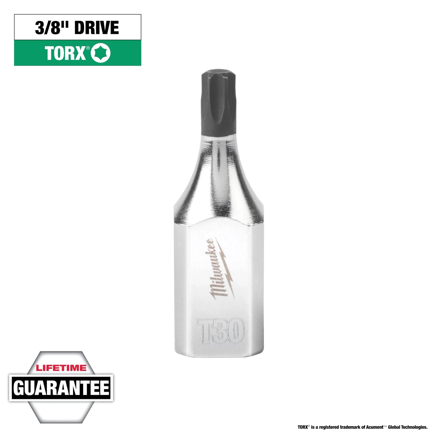 Milwaukee Tool 45-34-1013 3/8" Drive T30 TORX Bit Socket, 1 EA