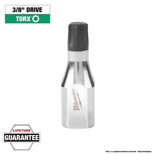 Milwaukee Tool 45-34-1018 3/8" Drive T55 TORX Bit Socket, 1 EA