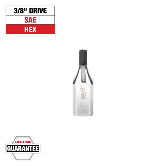 Milwaukee Tool 45-34-1043 3/8" Drive 3/16" Hex Bit Socket, 1 EA