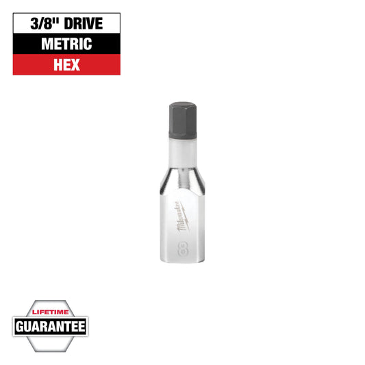 Milwaukee Tool 45-34-1054 3/8" Drive 8mm Hex Bit Socket, 1 EA