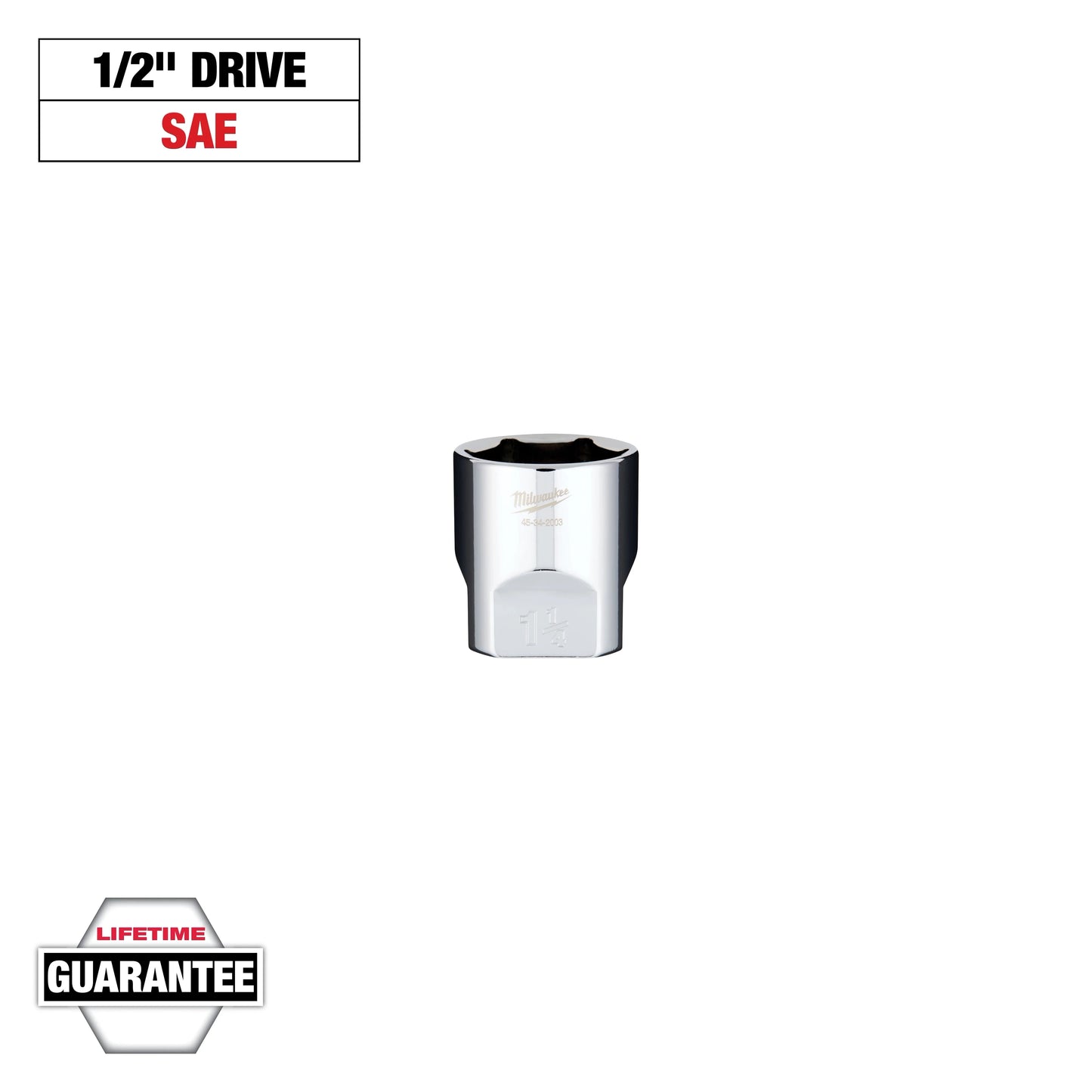 Milwaukee Tool 45-34-2003 1/2" Drive 1-1/4" Socket, 1 EA