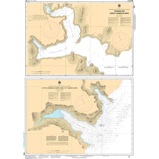 Paradise Clay CAN4505 CHS Chart Plans - East Coast of the Island of Newfoundland/Côte Est de l'Île de Terre Neuve