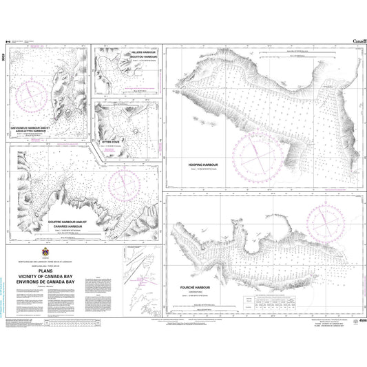 Paradise Clay CAN4506 CHS Chart Plans - Vicinity of Canada Bay/Environs de Canada Bay