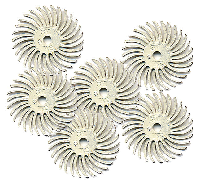 Foredom A-4512-6 3/4" Radial Bristle Disc, White, 120 Grit, 6-Pk