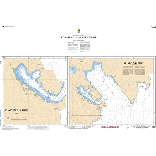 Paradise Clay CAN4514 CHS Chart St. Anthony Bight and Harbour