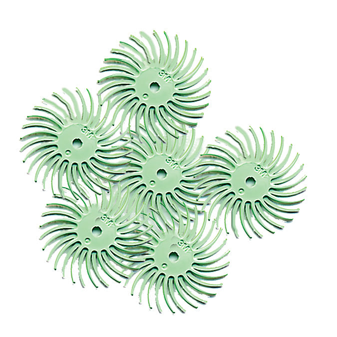 Foredom A-4518-6 3/4" Radial Bristle Disc, Lt Green, 1 M, 14,000 Grit, 6-Pk