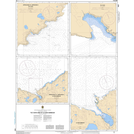 Paradise Clay CAN4522 CHS Chart Tilt Cove and/et La Scie Harbour