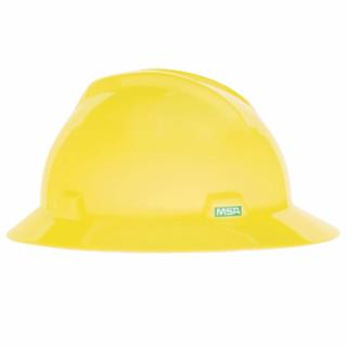 MSA 10061515 Hat V-Gd Std Hi-Viz Yelgrn W/Ratchet