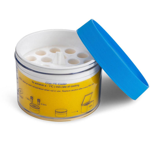 Globe Scientific 454000 CryoCool Mini Cooler 1°C 18-Place Round for 1.0mL and 2.0mL Cryo Tubes