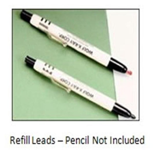 Wolf X-Ray 21613 Pencil Marking Black For Refill Skin/ Film/ Glass/ Metal 5/Bx