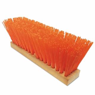 MAGNOLIA BRUSH 1316-O 16" Osha-Orange Plasticstreet Broom W/O Hdl