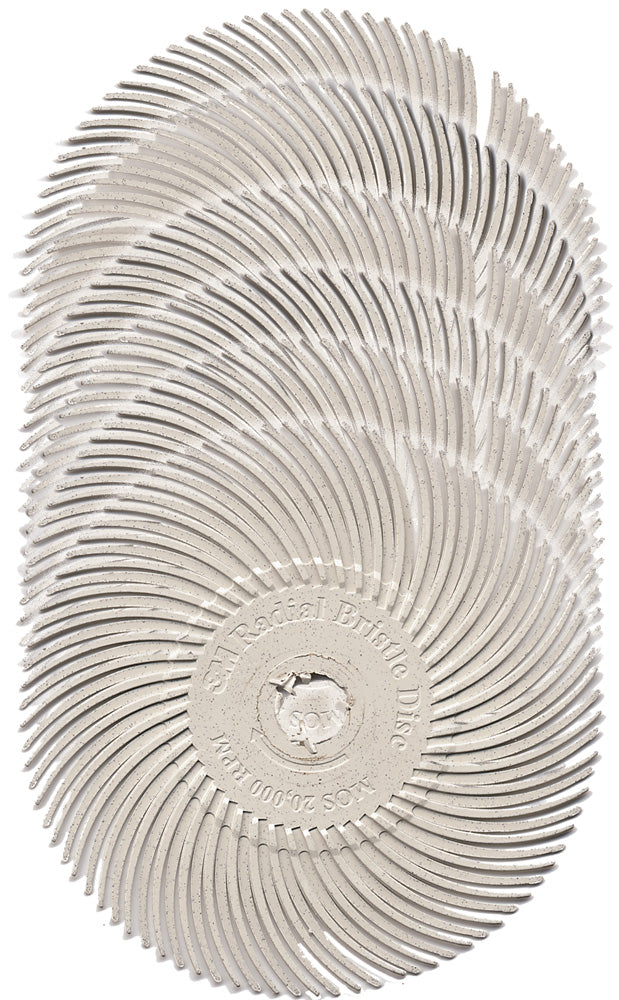Foredom A-4557-6 3" Radial Bristle Disc, Peach, 6 M, 3,000 Grit, 6-Pk