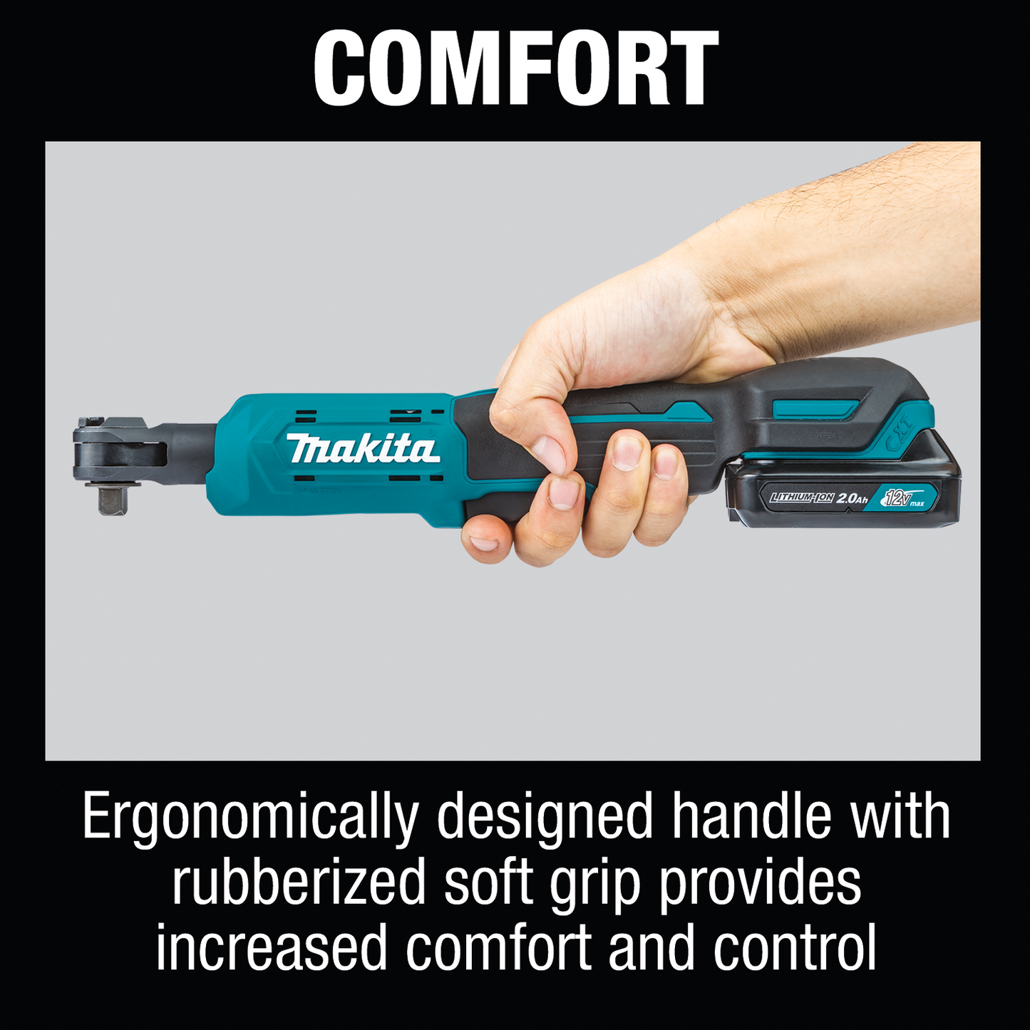 Makita RW01R1 12V max CXT® Lithium‘Ion Cordless 3/8" / 1/4" Sq. Drive Ratchet Kit (2.0Ah)