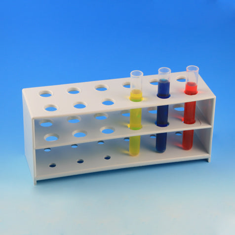Globe Scientific 456105 Rack Tube 12mm 12-Place PP White