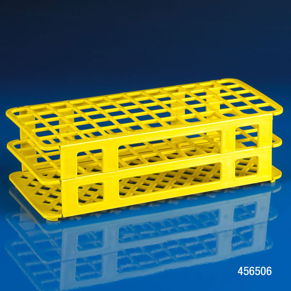 Globe Scientific 456503 Snap-N-Rack Tube Rack for 16mm and 17mm Tubes 60-Place PP White