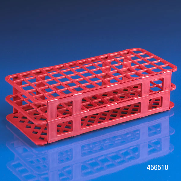 Globe Scientific 456503 Snap-N-Rack Tube Rack for 16mm and 17mm Tubes 60-Place PP White