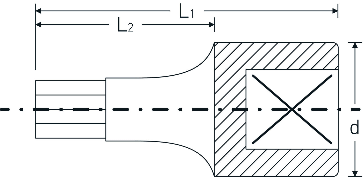 Stahlwille 1120003 44 K 3 INHEX-EINSATZ 1/4 ZOLL Inhex Screwdriver Sockets