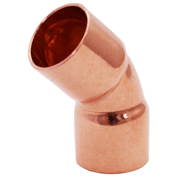 Legend Valves 450-021 1/4" x 3/8" Wrot Copper 45° Elbow