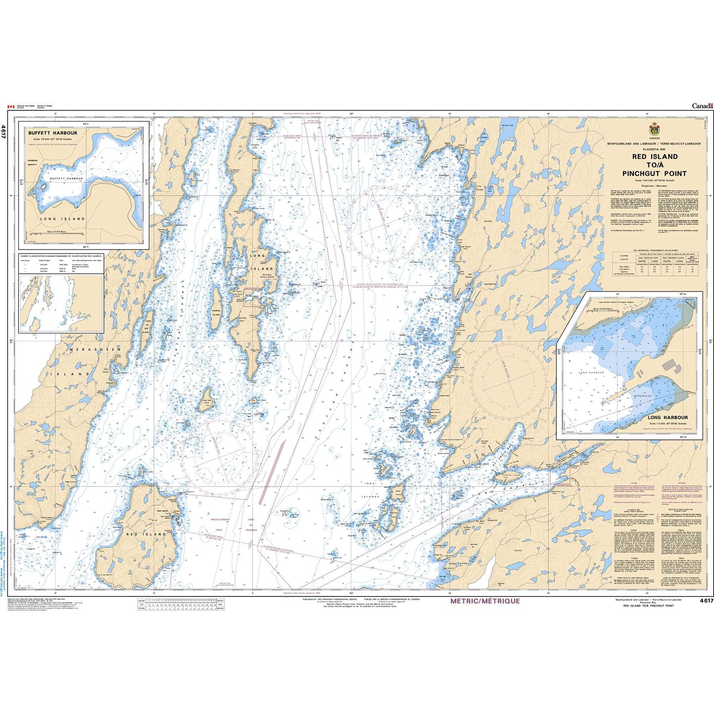 Paradise Clay CAN4617 CHS Chart Red Island to/ Pinchgut Point