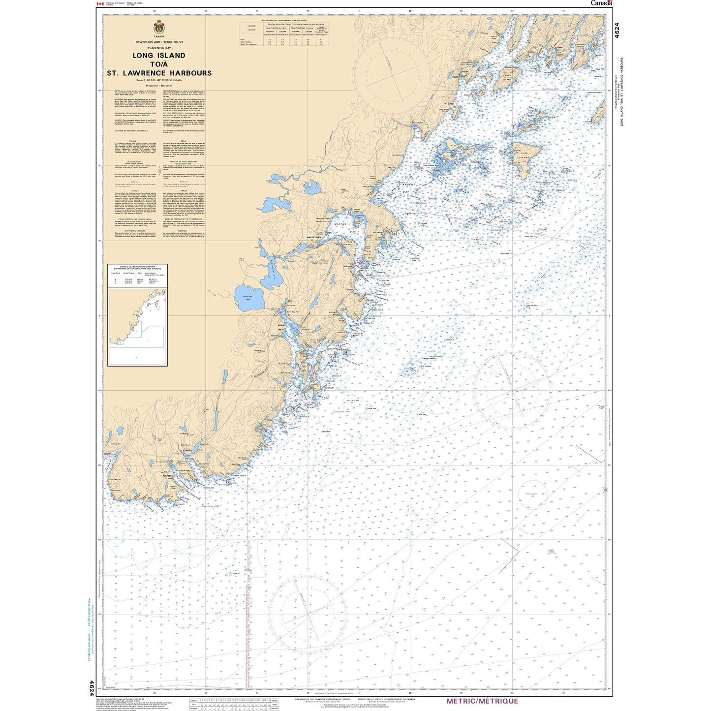 Paradise Clay CAN4624 CHS Chart Long Island to/ St. Lawrence Harbours