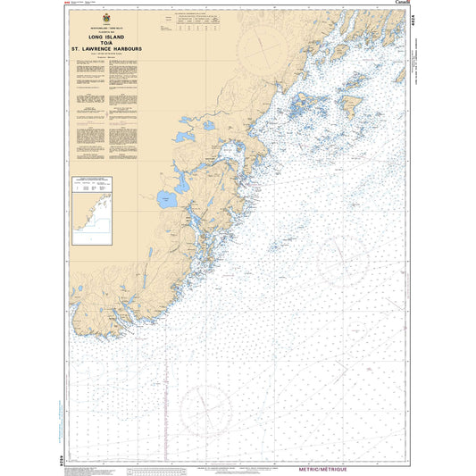Paradise Clay CAN4624 CHS Chart Long Island to/ St. Lawrence Harbours
