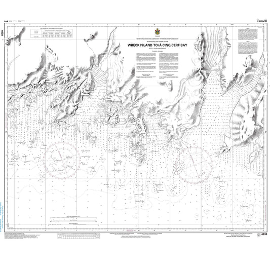 Paradise Clay CAN4638 CHS Chart Wreck Island to/ Cinq Cerf Bay