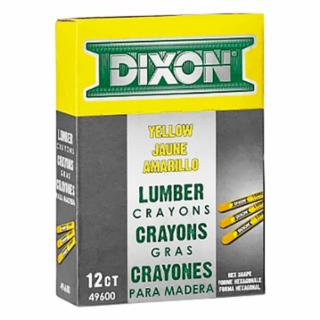 DIXON TICONDEROGA 49600 Yellow Lumber Crayon (12 MKR)