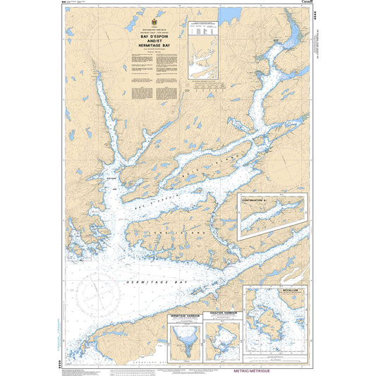 Paradise Clay CAN4644 CHS Chart Bay D'Espoir and/et Hermitage Bay