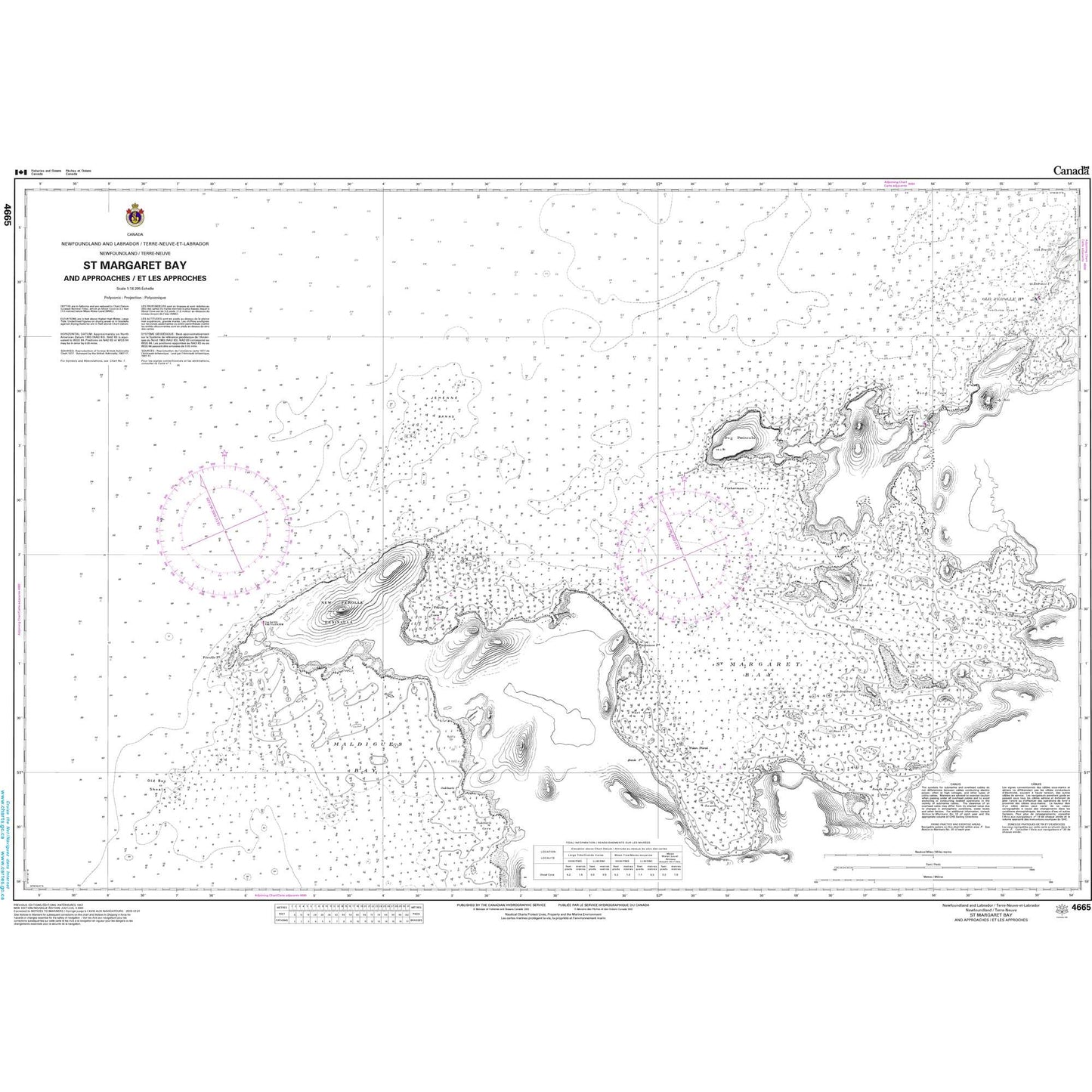 Paradise Clay CAN4665 CHS Chart St. Margaret Bay and Approaches/et les approches