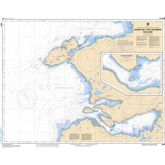 Paradise Clay CAN4679 CHS Chart Hawkes Bay, Port Saunders, Back Arm