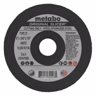 METABO 55347 6"X.045X7/8" Type 27 Slicer Wheel A60Tz Grit
