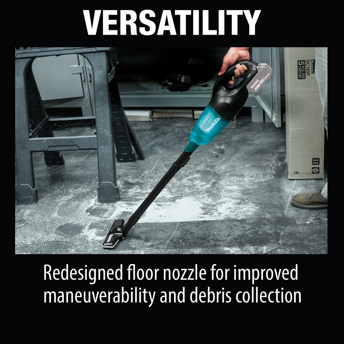 Makita XLC02ZB 18V LXT® Lithium‘ion Compact Cordless Vacuum, Tool Only