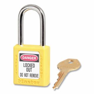 MASTER LOCK® 410YLW 6 Pin Tumbler Safety Lockout Padlock Key